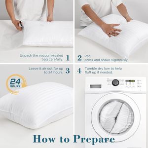 Lot de <span class=keywords><strong>2</strong></span> oreillers de lit de collection d'hôtels de luxe, alternative douce <span class=keywords><strong>pour</strong></span> les dormeurs latéraux du dos, soutien confortable du cou - Product Image 3