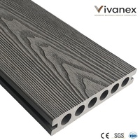 Tarima de WPC Vivanex con Aspecto de Madera Gris, Impermeable, Ecológica, Antideslizante, Libre de Mantenimiento, para Exteriores, Jardines y Terrazas
