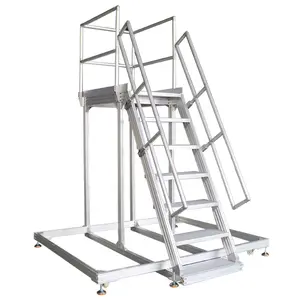 Rampe de marches d'escalier réglable en aluminium, 60 cm, rampe Portable, fente en T, marches de balustrade d'escalier, plate-forme Mobile modulaire