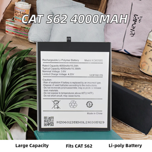 Batteria di ricambio ai polimeri di litio XQ6602G da 4000 mAh di alta qualità per telefoni <span class=keywords><strong>cellulari</strong></span> <span class=keywords><strong>CAT</strong></span> S62 - Product Image 2