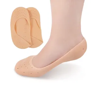 Chaussettes de protection en silicone pour talons, hydratantes, anti-fissures, doublées de gel SEBS, pour pédicure spa, réparation des peaux sèches et gercées - Product Image 1
