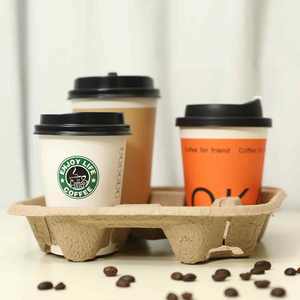 Bandeja Portavasos Personalizada con Logotipo, Paquete de 1, 2, 4, 6 Vasos, Caja de Fibra Apilable de Alta Densidad, Suministro Sostenible para Franquicias Globales - Product Image 5