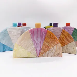 Acrylic Box Clutch Purse Decorative Evening Handbags Shoulder Cross-Body Acrylic Bags