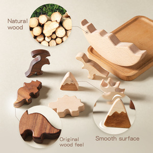 2025 nueva llegada bloque de equilibrio de madera dinosaurio apilamiento juguetes de aprendizaje sensorial Montessori juguetes de entrenamiento educativo para niños - Product Image 5