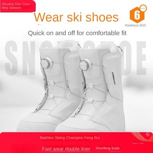 Yutian HITABAY Bottes <span class=keywords><strong>de</strong></span> ski à port rapide Raquettes à neige d'extérieur pour hommes et femmes Chaussures <span class=keywords><strong>de</strong></span> <span class=keywords><strong>snowboard</strong></span> chaudes imperméables en nylon d'hiver - Product Image 2