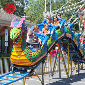 Llamativo pequeño montaña rusa de alta velocidad Dragon Train Rides <span class=keywords><strong>barato</strong></span> posavasos 5 Cart venta - Product Image 4