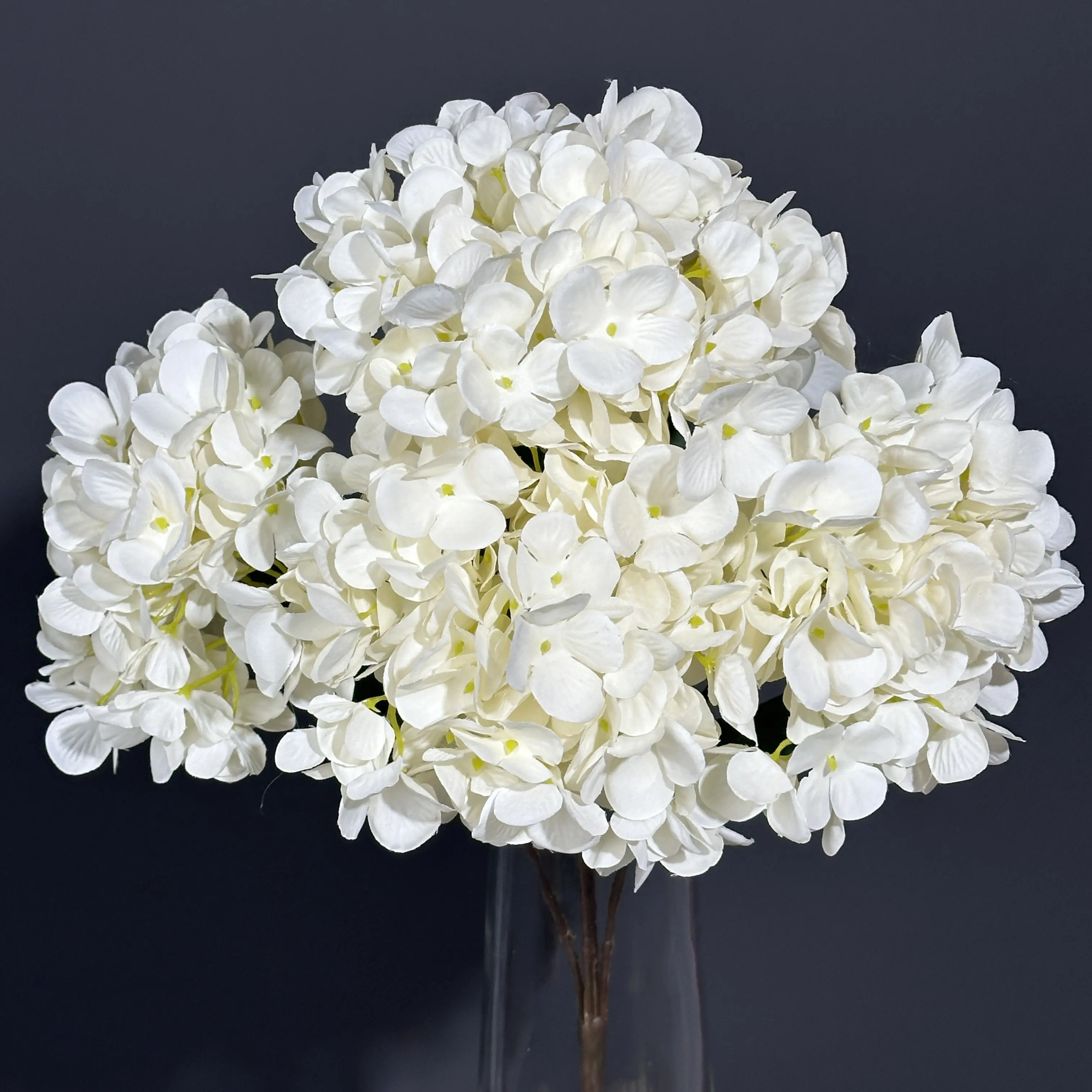 Cerimônia de abertura de casamento, flores de hortênsias artificiais de seda, preço de fábrica e baixo custo de manutenção, decoração de casamento