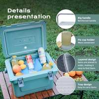 LIHENG Glacière isotherme portable 22L en PP pour camping, pique-nique, chasse - Étanche et rotomoulée