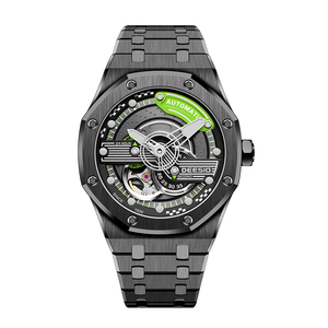 Custom Logo 39.7mm <b>Skeleton</b> Men's <b>Automatic</b> Mechanical <b>Watch</b> Luxury Business & Sports Wristwatch with Japan VK63 Movement - Product Image 2