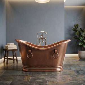Bañera Ovalada de Cobre de Lujo con Tapa, Gran Venta - Product Image 1