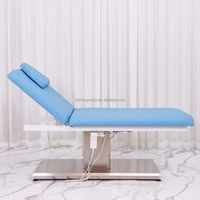 Lit de Beauté Électrique Moderne en Similicuir, Cadre en Acier Inoxydable, Idéal pour Esthéticiennes, Tatoueurs, Usage Cosmétique, Salons de Beauté et Spas - Vente Flash