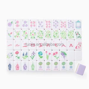 Fichas de Mahjong Americanas Personalizadas de 160 Piezas, Fichas de Juego Acrílicas Grabadas de Lujo de 4 Capas, Estilo Moderno para Entretenimiento en el Hogar - Product Image 3