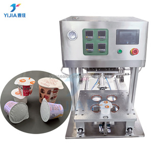 เครื่องซีลฟิล์มถ้วยกระดาษแบบใช้แล้วทิ้งอุปกรณ์ปิดผนึกแบบกดร้อนถ้วยโยเกิร์ตอลูมิเนียมฟอยล์ - Product Image 1