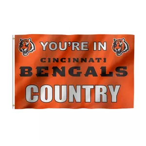 NFL Fast Delivery Factory Cincinnati Bengals Flags 3x5ft 100% Polyester Used in SuperBowl Custom Cincinnati Bengals Flag