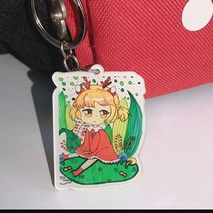 Llavero Acrílico Personalizado con Forma Cuadrada, Estilo Dibujos Animados para Niños, con Opciones de Arte Pintado a Mano y Fotos - Product Image 4