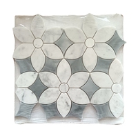 Mosaïque de marbre hexagonale moderne de haute qualité pour mur intérieur, parquet mural personnalisé
