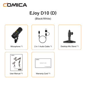 COMICA EJoy Uni(D) RGB คาร์ดิโอด์คอนเดนเซอร์ไมโครโฟนแบบมีสาย USB-C การ์ดเสียง 24 บิต 48 กิโลเฮิร์ตซ์สำหรับพอดแคสต์ทวิช ยูทูป เกมมิ่ง - Product Image 3