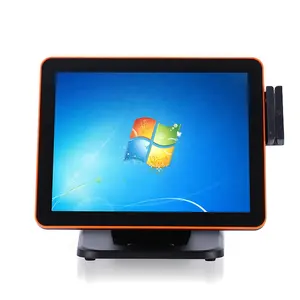 Contrassegno privato 15 pollici macchina POS sistema di finestre POS tutto in uno OEM Touch Screen registratore di <span class=keywords><strong>cassa</strong></span> per barre - Product Image 1