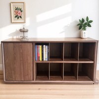 Table console moderne multifonctionnelle en bois massif avec rangement à une seule porte pour salon et chambre, meuble de rangement TV