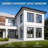 Fenêtre coulissante en PVC à double vitrage, à isolation thermique multicouche, insonorisée, sécurisée, sur mesure, pour villa