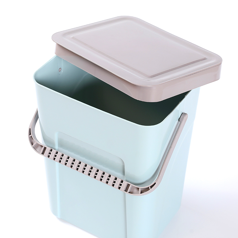 Descuento de residuos de plástico para cocina cuarto de lavado basura cubierta de papel redondo Litter Bin