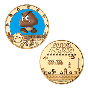 Envío Directo desde el Almacén, Moneda Conmemorativa de <span class=keywords><strong>Mario</strong></span> Bros de 40 mm, Insignia de Hierro Electrochapada, Regalo de Mercancía de Anime - Product Image 5