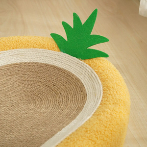 Usine en gros ananas ovale sisal chat planche à gratter repos et jouer grand diamètre litière pour chat polyvalent chat gratter - Product Image 4