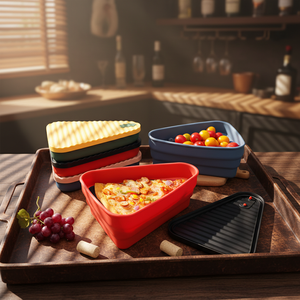Lonchera de Silicona Reutilizable Personalizada, Libre de BPA, a Prueba de Fugas, Contenedor de Alimentos de Silicona de Grado Alimenticio para <span class=keywords><strong>Pizza</strong></span> y Sándwiches - Product Image 4