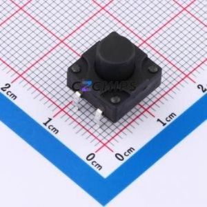 TSW12111-100B511BA Tactile Switch Through hole-4P,11.7x11.5mm Switch Single Pole Single Throw Round Button 2.8N 11.7mm - Product Image 1