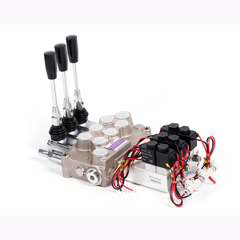 Custom DCV40301 3Spool Solenoid Hydraulic Steering Valve Manual