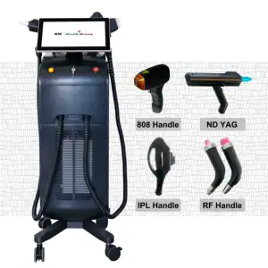 Máquina de remoção de pelos a laser ipl, máquina 2023 novo diodo rf yag à laser, rejuvenescimento da pele, remoção de tatuagem, titânio, 808nm, 1064nm, gelo