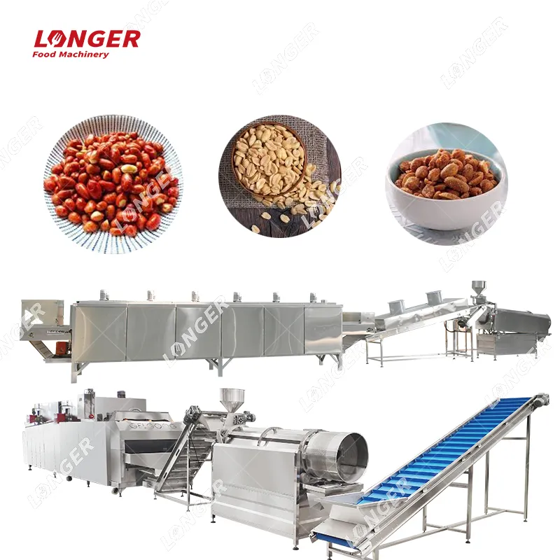 Automatic Roasting Machine Roaster Roasted Almonds Machine Pistachio Roasting Machine and Nuts Seasoning Line