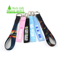 Porte-clés personnalisé en polyester par sublimation, cordon de sécurité, bracelet de poignet, porte-badge