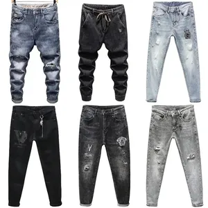 2023 Summer New Men's Jeans Fashion Casual Pants Youth Brand All-match Korean Version Of Men's Denim Trousers