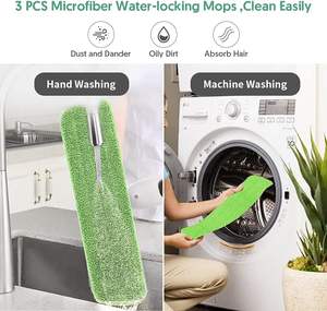 Vente en gros de serpillères à pulvérisation modernes en microfibre avec manche extensible en acier, haute durabilité pour le nettoyage des sols et l'eau - Product Image 2