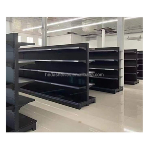 5 couches noir double face gondole épicerie présentoir pour <span class=keywords><strong>supermarché</strong></span> - Product Image 2