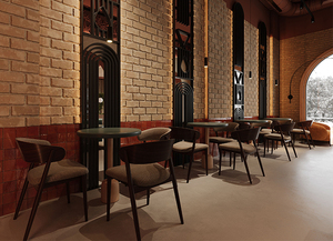 Khách sạn sang trọng bàn ăn và ghế đặt Chaise nhà hàng đồ nội thất quán cà phê phòng ăn bàn ghế Bộ Cà phê - Product Image 4