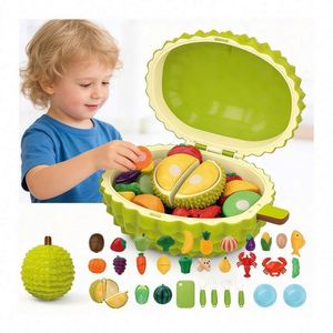 Toysrunner 12+ Cooking Toy Set Pretend <b>Kitchen</b> Food Cutting Fruit Vegetable Role <b>Play</b> Educational Learning <b>Plastic</b> Toy - Product Image 2