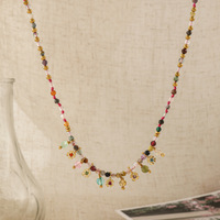 Fanke Nouvelle Collection Printemps-Été, Collier Multicolore Style Vacances, Design Chaîne à Maillons Clambone Fleur, Accessoires de Fête pour Fille Dopamine
