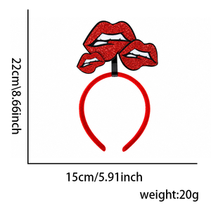 Diadema Divertida con Labios Besando para Fiestas <span class=keywords><strong>de</strong></span> San Valentín, Despedidas <span class=keywords><strong>de</strong></span> Soltera, Cabinas <span class=keywords><strong>de</strong></span> Fotos, Juegos Festivos y Recuerdos Novedosos - Product Image 1