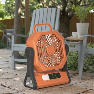 Ventilateur de bureau USB portable 8000 mAh avec lumière et crochet, commande mécanique d'urgence pour la maison, la voiture, le garage, l'hôtel, en plastique - Product Image 5
