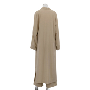 2025 caqui suelto Casual Loungewear verano pijamas pantalones y cárdigan largo mujeres <span class=keywords><strong>2</strong></span> piezas conjuntos para mujeres Robe Et Pantalon - Product Image 5