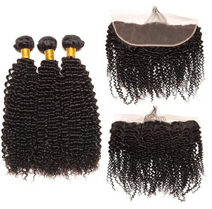 Tissage en lot péruvien Remy Lace Closure — princess hair, 100% cheveux humains, extension capillaire, lot de 3 - Product Image 1