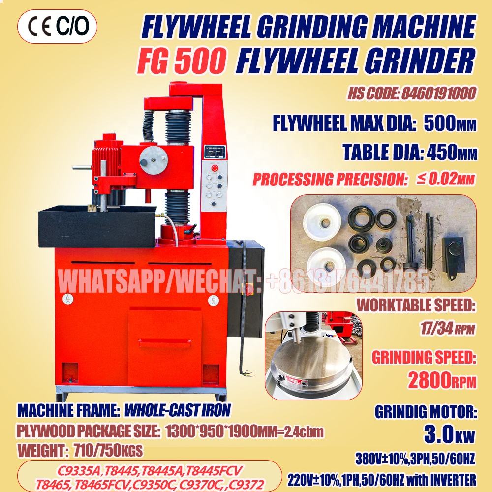 Flywheel Grinding Grinder Lathe Machine FG500 - Universal 500mm Motor Power  3kw for Machinery Repair and Manufacturing