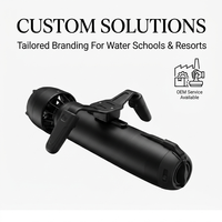Propulseur Électrique Sous-Marin Certifié, Scooter Aquatique, Équipement de Plongée, Moteur Compact Portable pour la Nuit, pour la Natation et la Plongée Sous-Marine