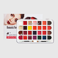 Palette de gloss à lèvres crème mat 28 couleurs, tons froids et chauds, hydratant, non desséchant, longue tenue, anti-transfert