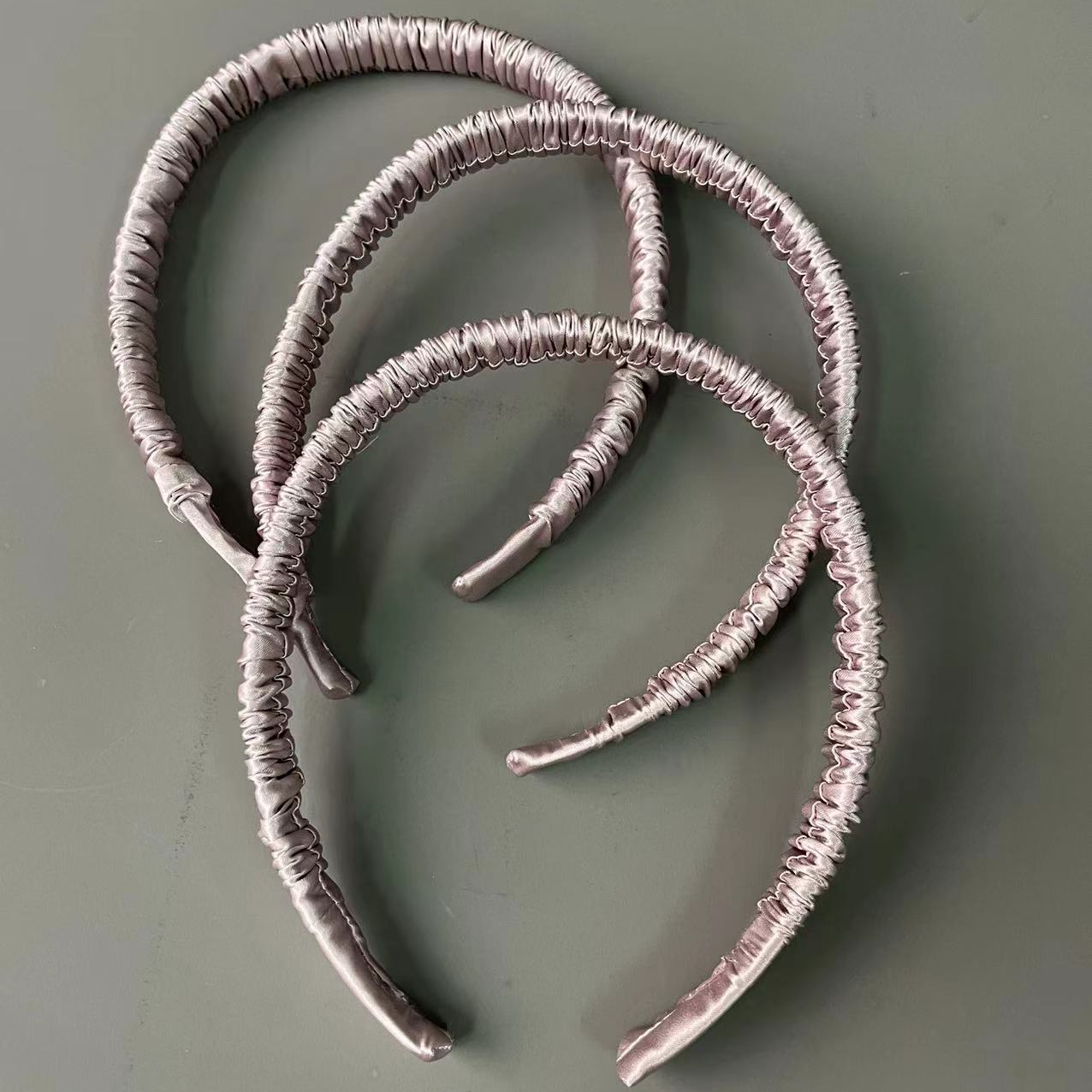 Оптовая продажа, аксессуары для волос ручной работы, повязка на голову из 100% чистого шелка, шелковые повязки для волос