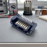 Connecteur Soulin SATA 7 broches Triple Wrap SMT universel LCP demi-laiton IP67 PCB 15U pour cartes mères d'ordinateurs