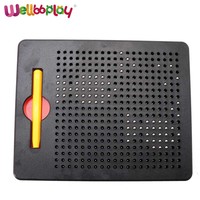 Tableau magnétique de mini magpad dots Magnet Beads Board Doodle Drawing Toys Colorful Memo Board