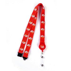 Cheap Custom Design <b>Polyester</b> Sublimation Printing Logo Neck Keychain Retractable Easy to Pull <b>Lanyard</b> - Product Image 5